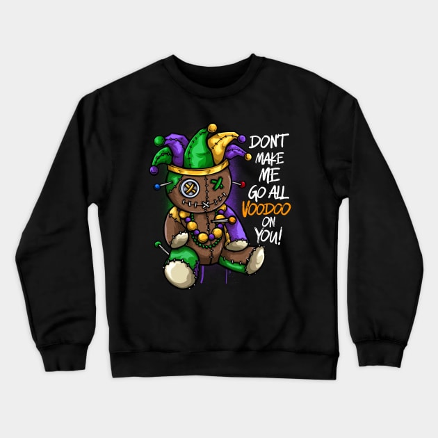 Voodoo MArdi Gras Crewneck Sweatshirt by XXII Designs